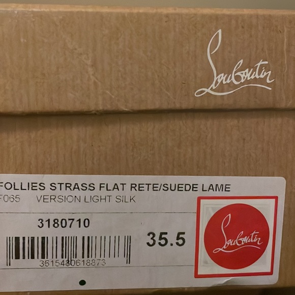 CHRISTIAN LOUBOUTIN Swarovski crystal-embellished mesh flats . - Picture 7 of 8